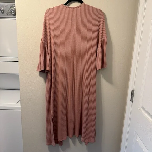 Stars Above Pink Ribbed Robe - Picture 5 of 5